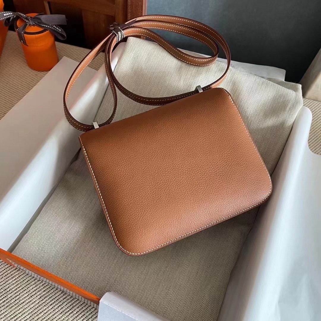 Canada HM Constance 18 Evercolor calfskin CK37 gold 金棕色