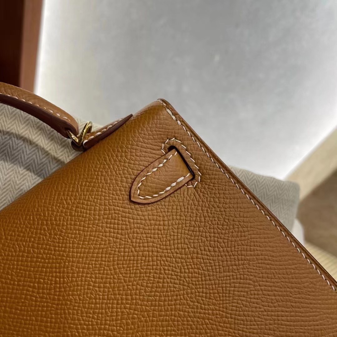 Hong Kong Factory HM KL Mini 37 Gold Epsom