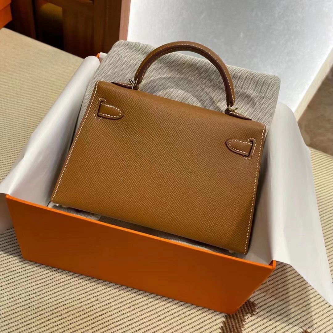Hong Kong Factory HM KL Mini 37 Gold Epsom