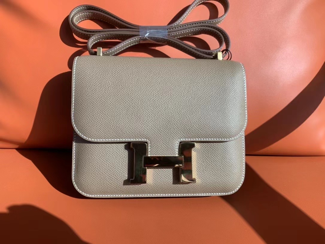 VIP一级品： constance 19cm EP ck18 Etoupe grey 大象灰 手工缝制 臻品鉴赏
