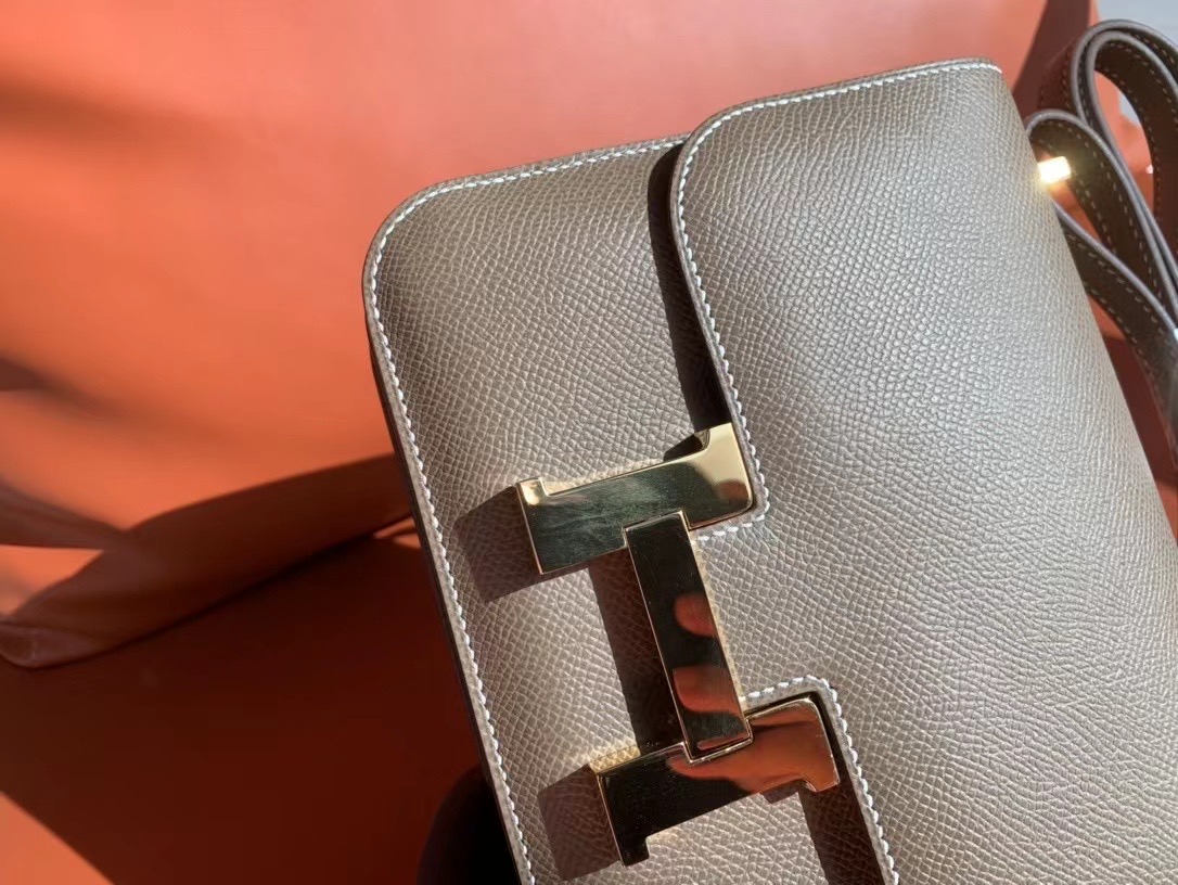 VIP一级品： constance 19cm EP ck18 Etoupe grey 大象灰 手工缝制 臻品鉴赏