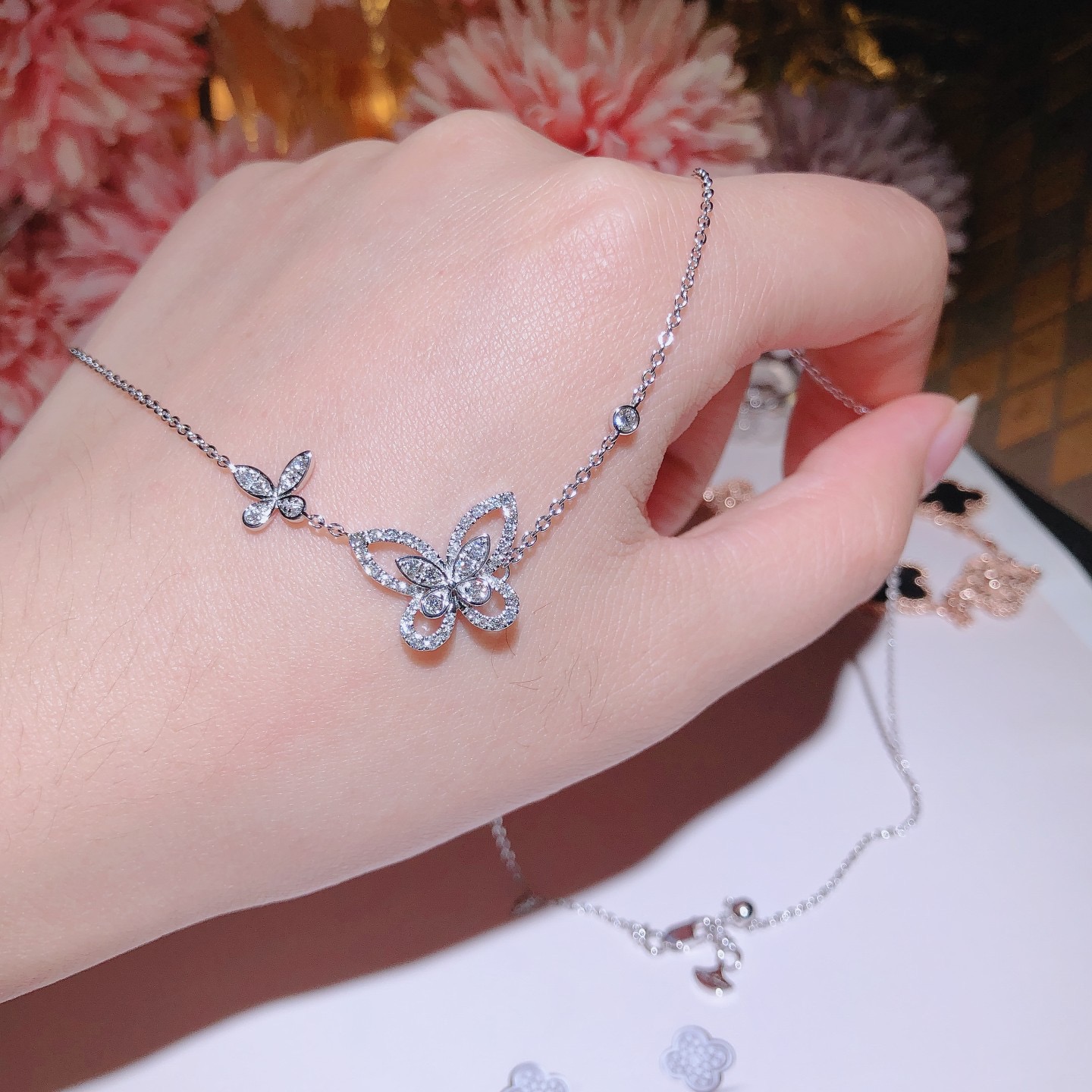 GRAFF Double Butterfly Silhouette Diamond Pendant