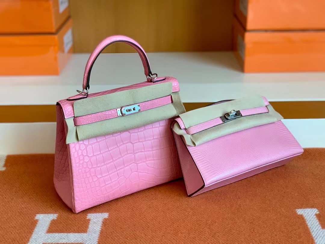 Saudi Arabia Dammam HM KL 25 Crocodile, KL Pochette lizard 5P Pink 樱花粉