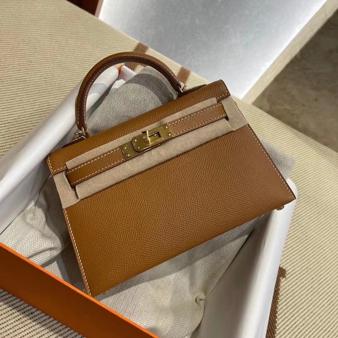 Hong Kong Factory HM KL Mini 37 Gold Epsom
