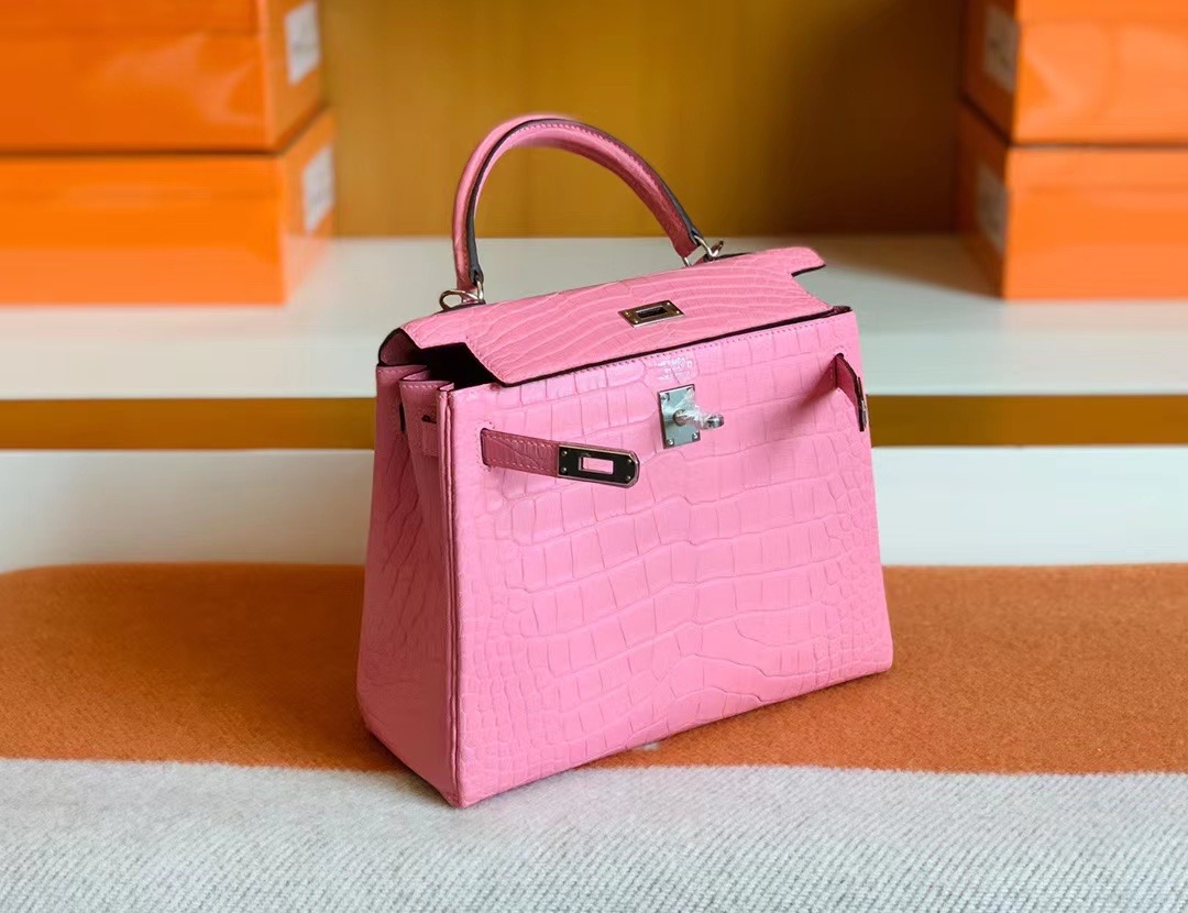 Saudi Arabia Dammam HM KL 25 Crocodile, KL Pochette lizard 5P Pink 樱花粉