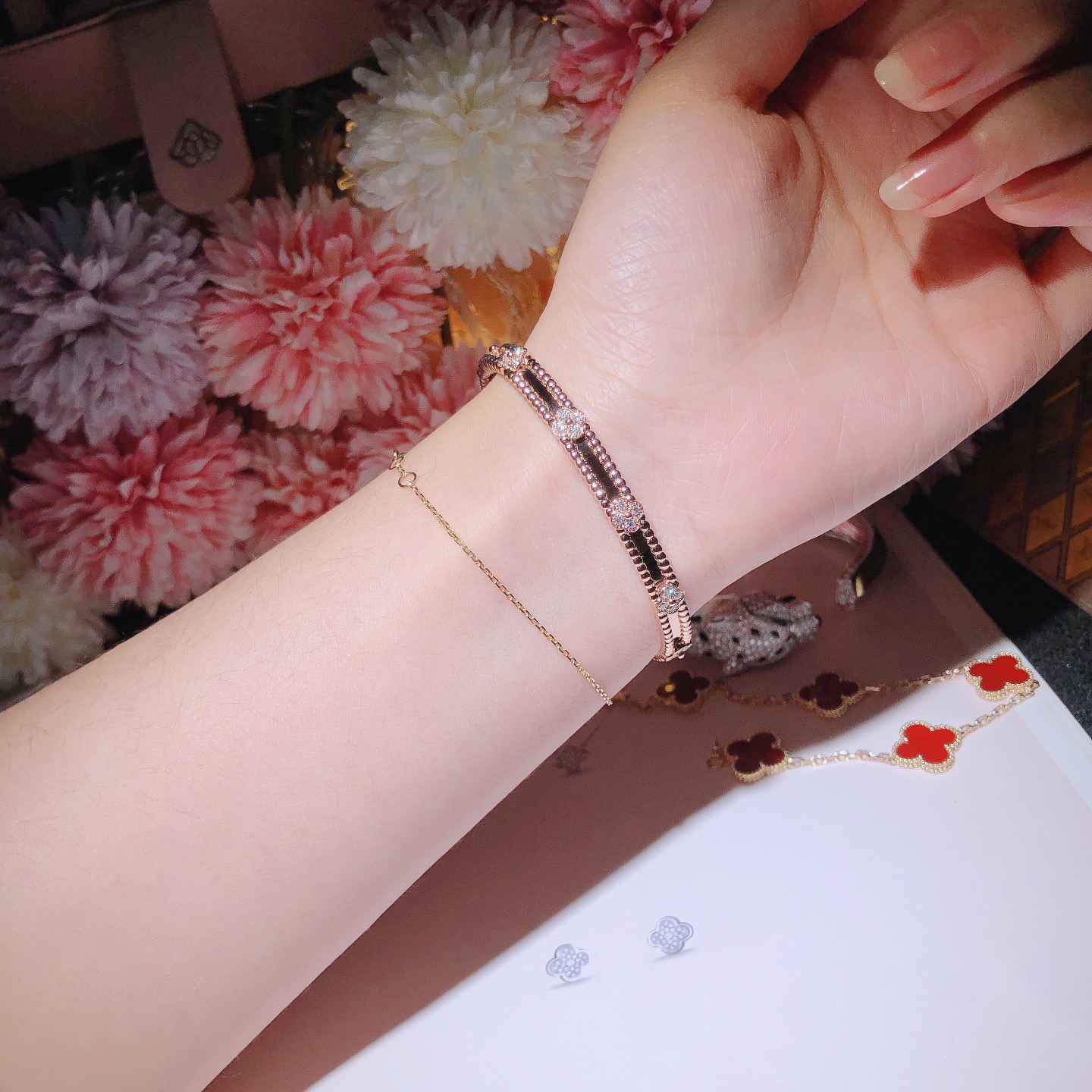 Perlée sweet clovers bracelet extra small model