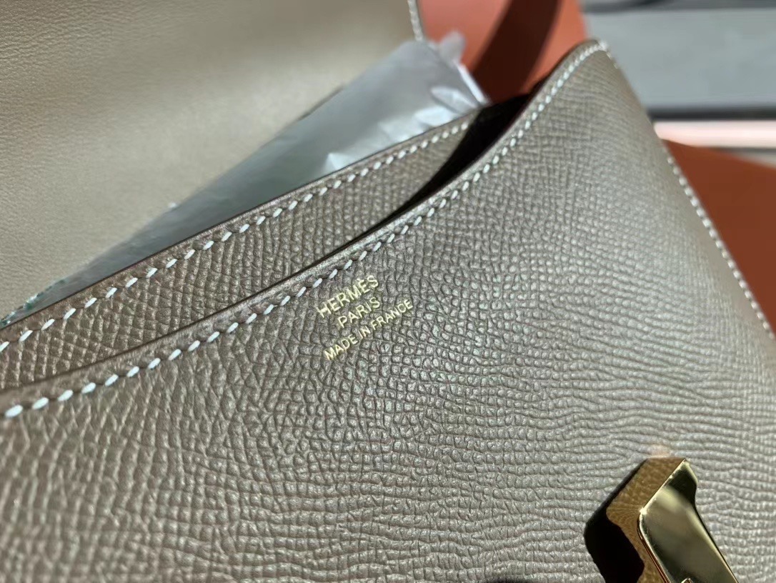 VIP一级品： constance 19cm EP ck18 Etoupe grey 大象灰 手工缝制 臻品鉴赏