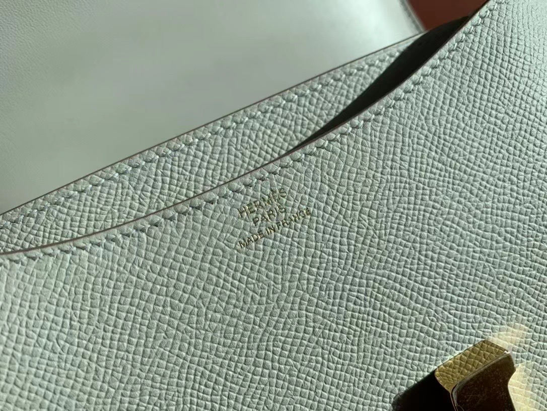 VIP一级品 constance 19cm EP皮 Craie 10 奶昔白/金扣 手工缝制 臻品鉴赏