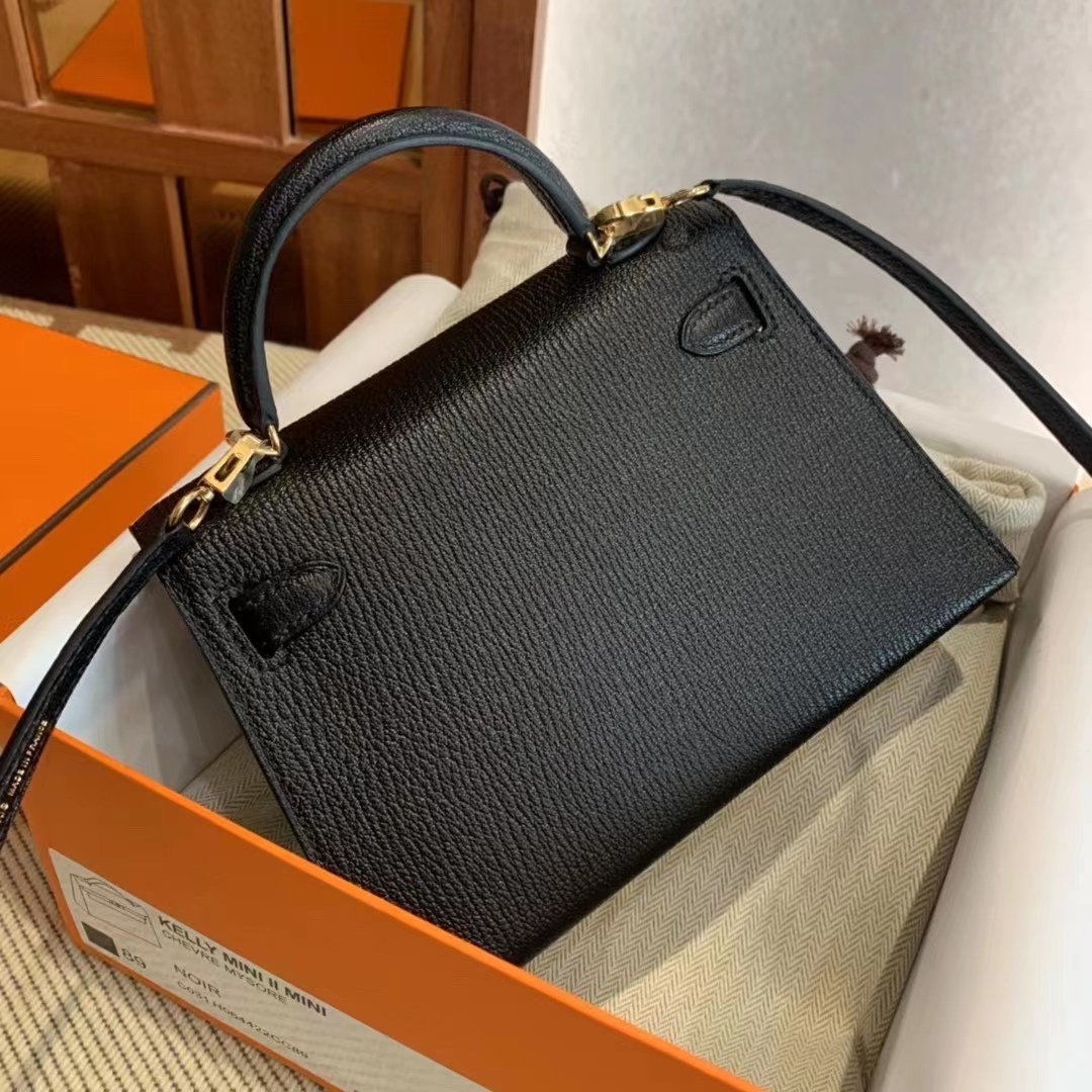Dubai Expo HM New KL Mini Noir Color Leather Chevre