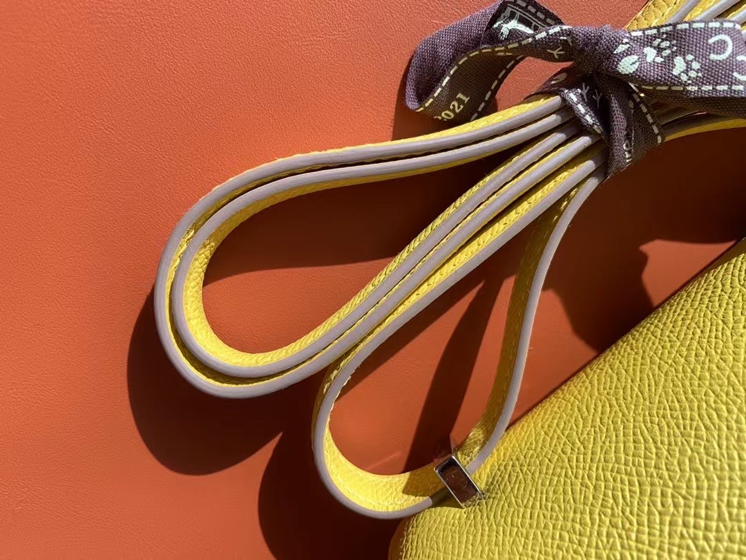 VIP一级品 constance 19cm  EP 9R Lime 柠檬黄/银扣  手工缝制