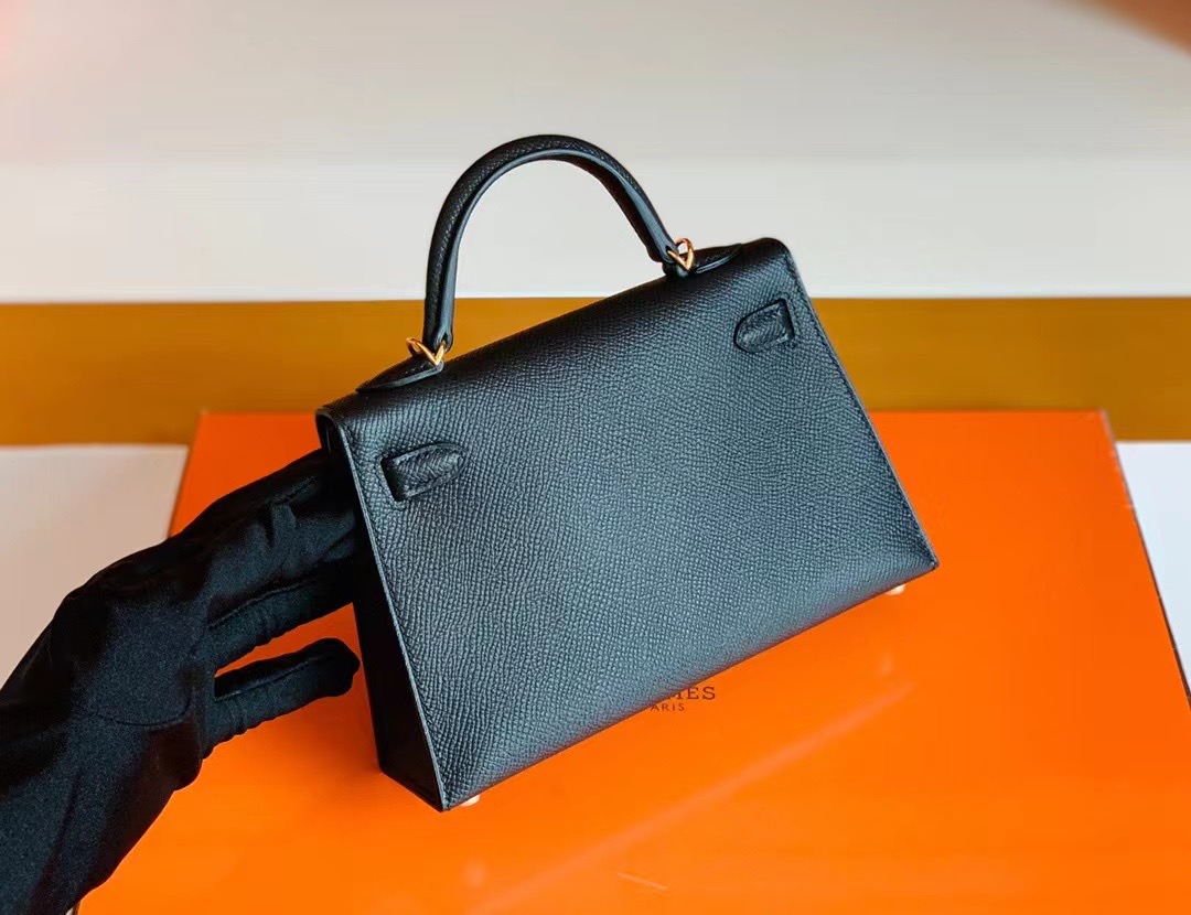 Qatar shop HM Mini KL 2 Epsom Leather 89 Noir