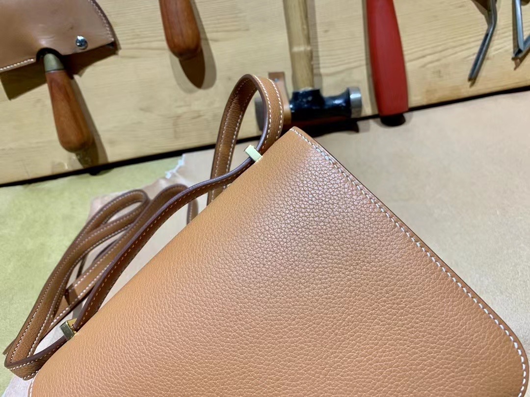 VIP一级品 constance 19cm  Everclor 37 Gold 金棕/金扣 手工缝制 代购级别