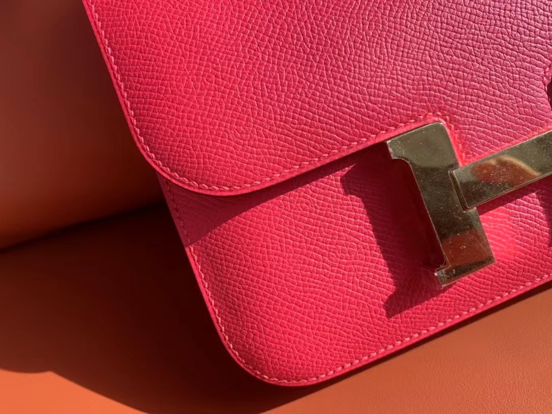 VIP一级品 constance 19cm EP 5J Fuchsia 极致粉/金扣 手工缝制