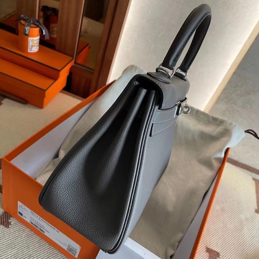 HM KL 28cm 8F Etain 锡器灰 Togo皮 银扣 Y刻 PHW