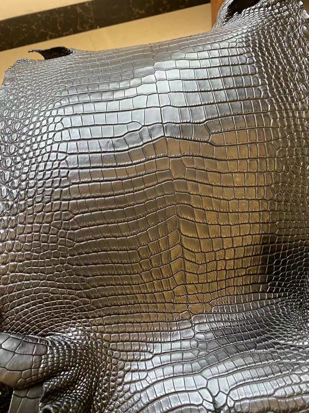 Custom HM Porosus Crocodile V Leather Matte