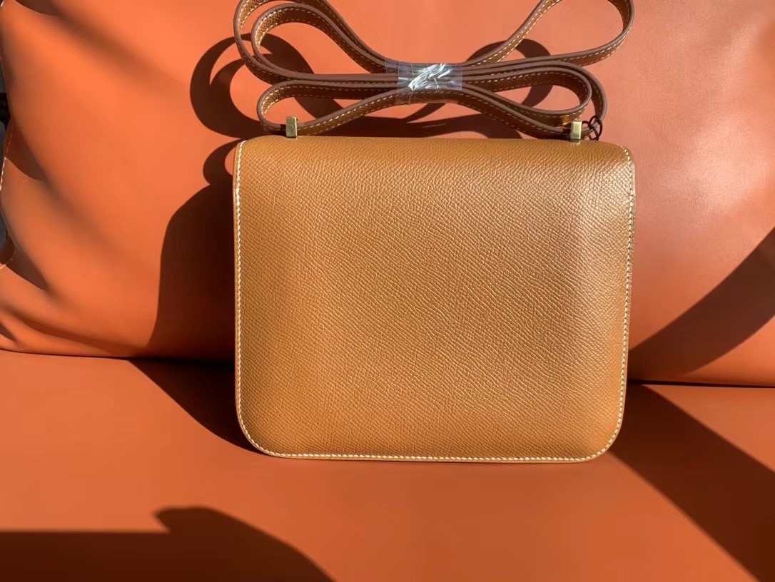 VIP一级品 constance 19cm EP 37 Gold 金棕/金扣 手工缝制 代购级别
