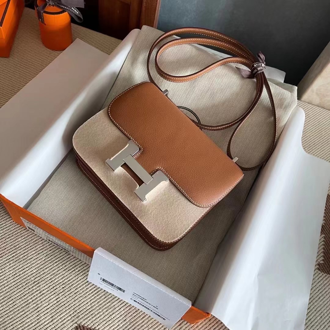 Canada HM Constance 18 Evercolor calfskin CK37 gold 金棕色