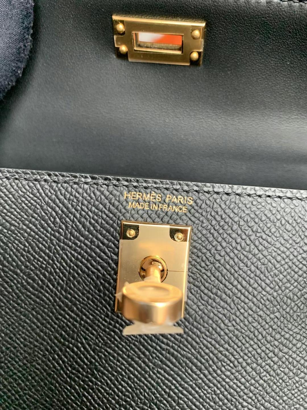 Qatar shop HM Mini KL 2 Epsom Leather 89 Noir