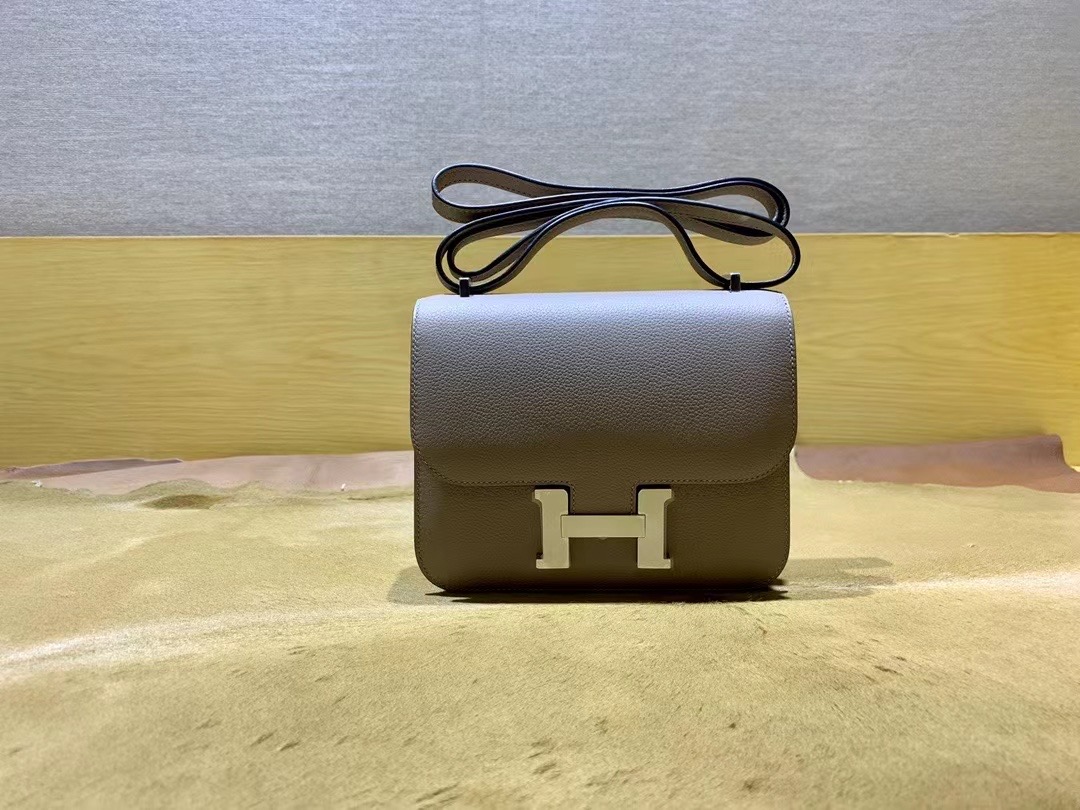 VIP一级品 constance 19cm  Everclor M8沥青灰/银扣 手工缝制