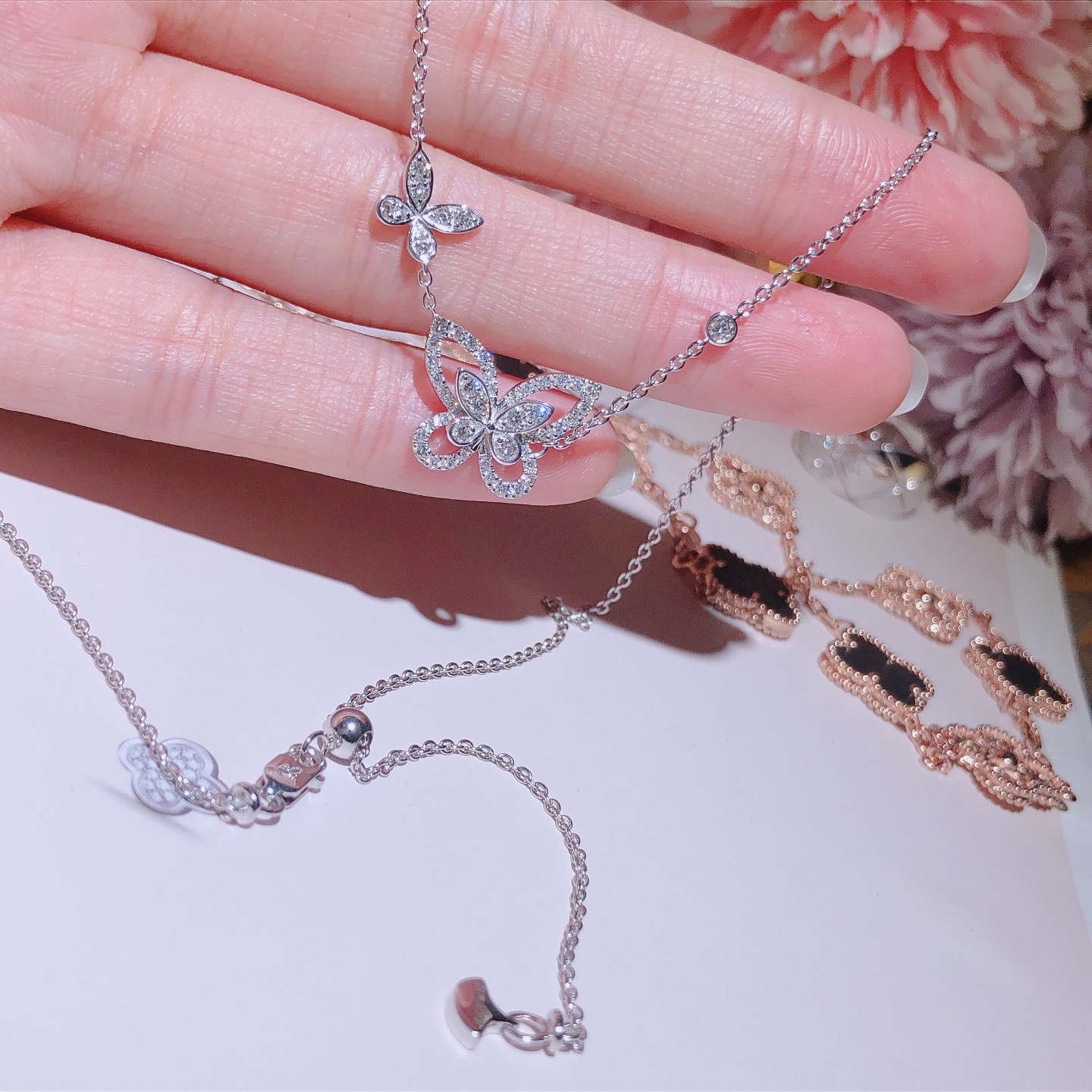 GRAFF Double Butterfly Silhouette Diamond Pendant