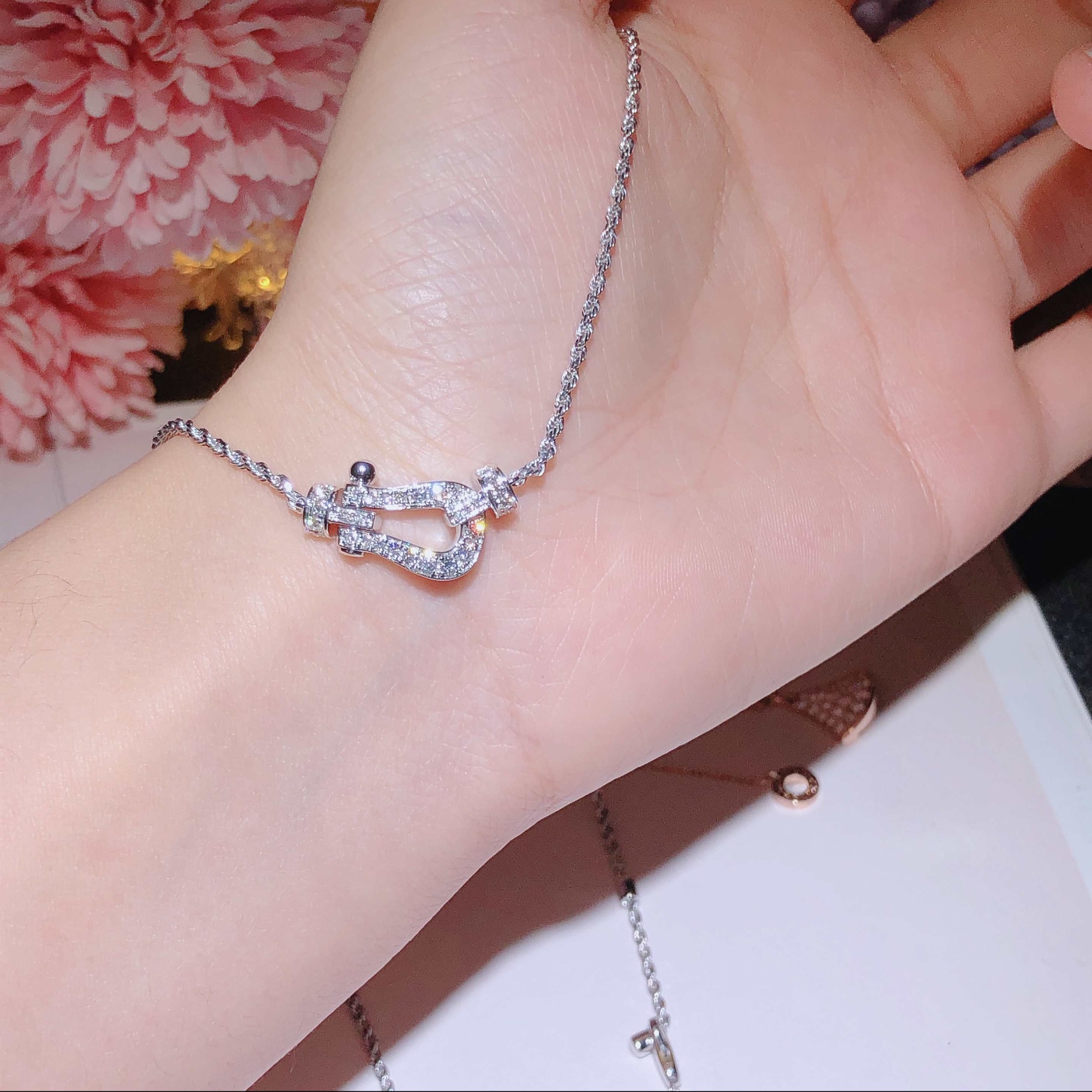 Fred Force Necklace Diamond White Gold 18k