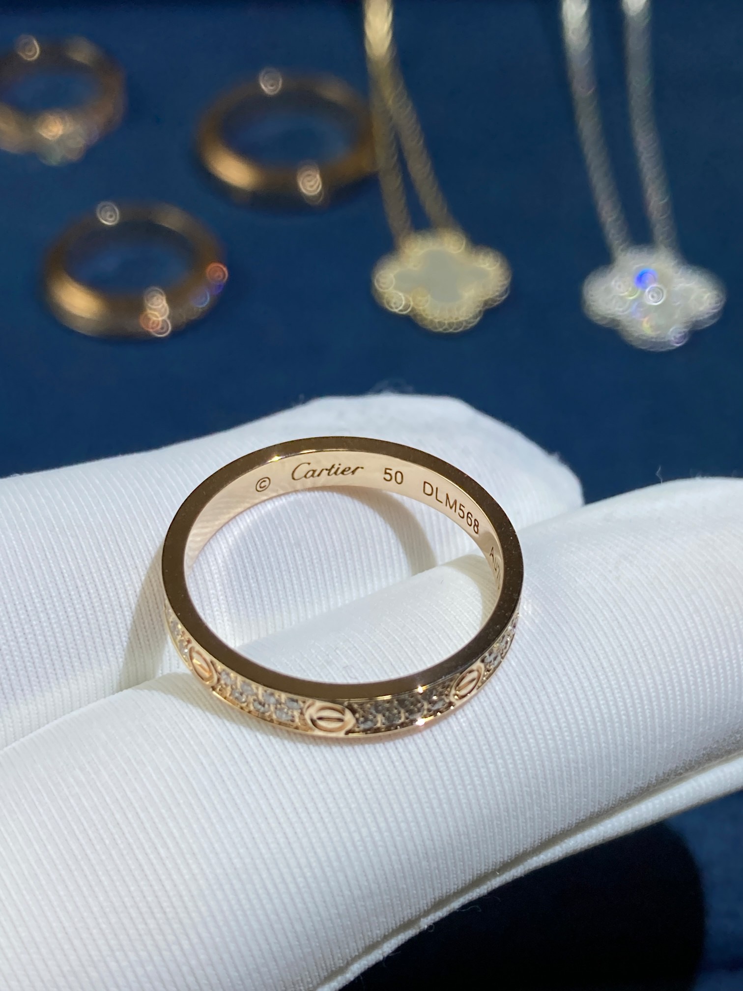 Love Ring Au750 18k Gold With Full Diamond