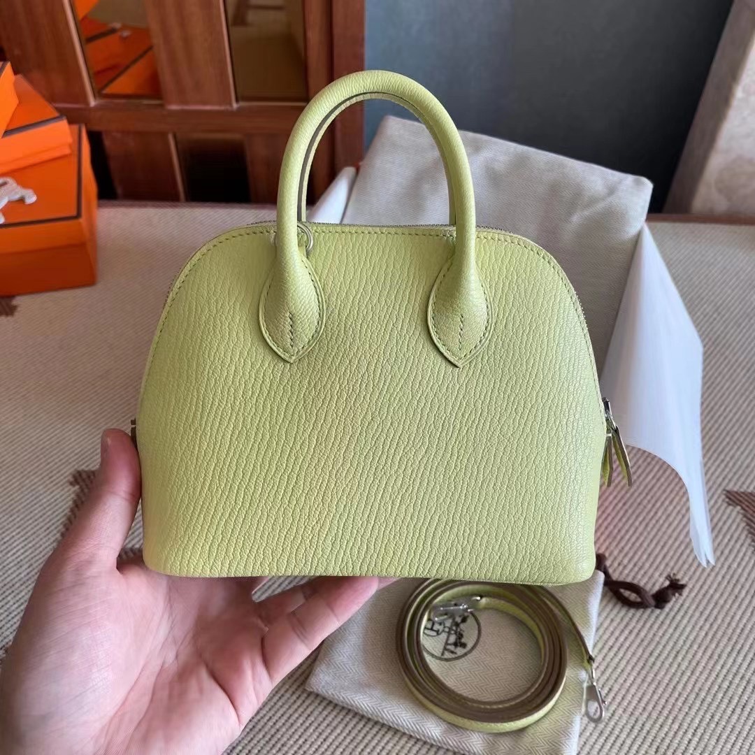 Qatar Shop HM Bolide 1923 mini Chevre Mysore 山羊皮 R9 嫩芽黄 Jaune Bourgeon