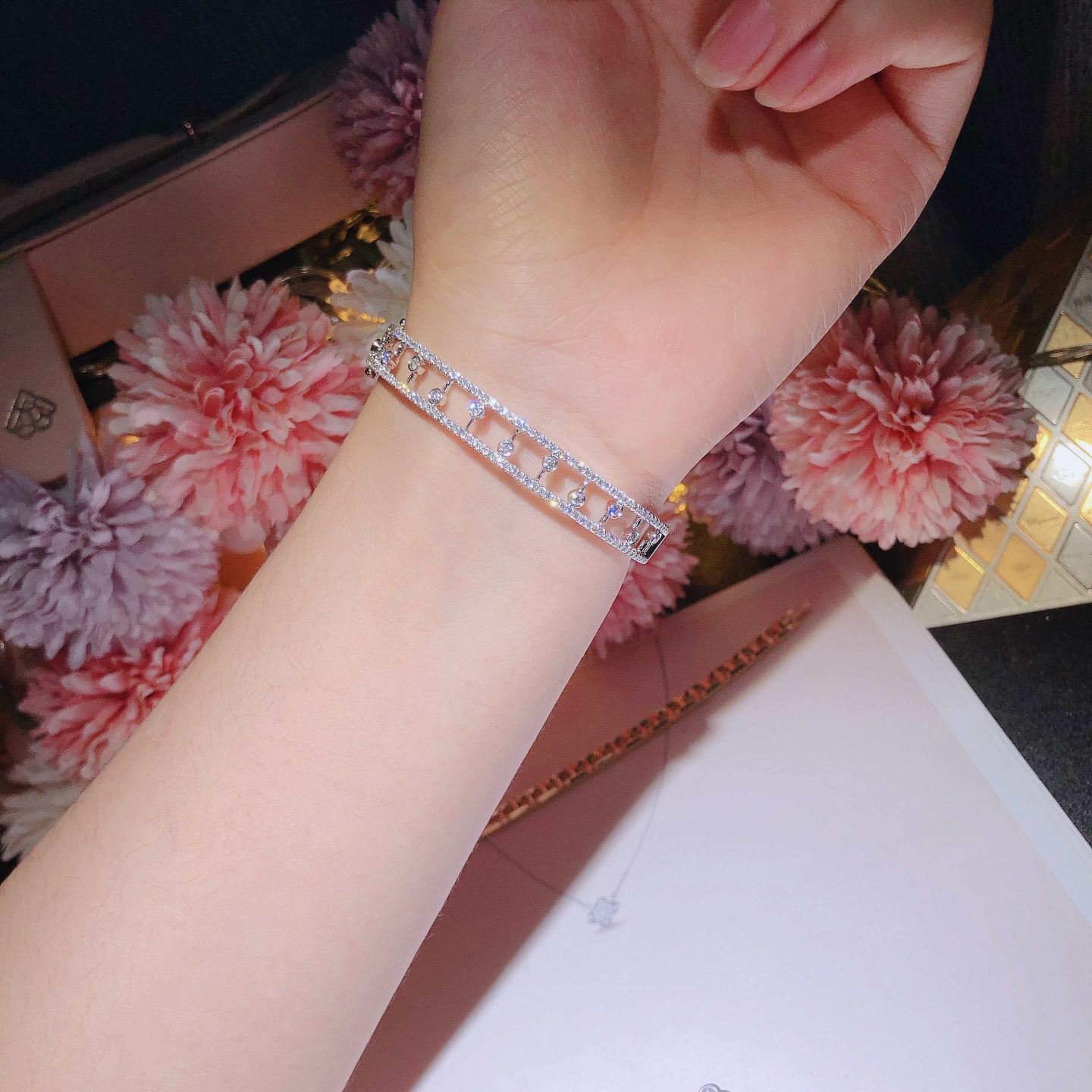 Dewdrop 白金钻石手镯 Diamond Bracelet