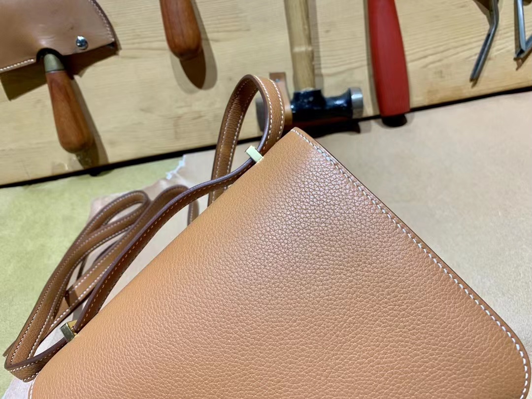 VIP一级品 constance 19cm  Everclor 37 Gold 金棕/金扣 手工缝制 代购级别