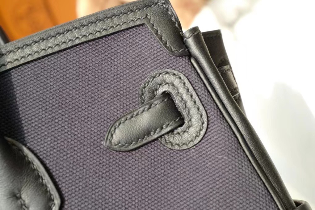 VIP一级品 BK 25cm cargo 布包 黑色/银扣 手工缝制