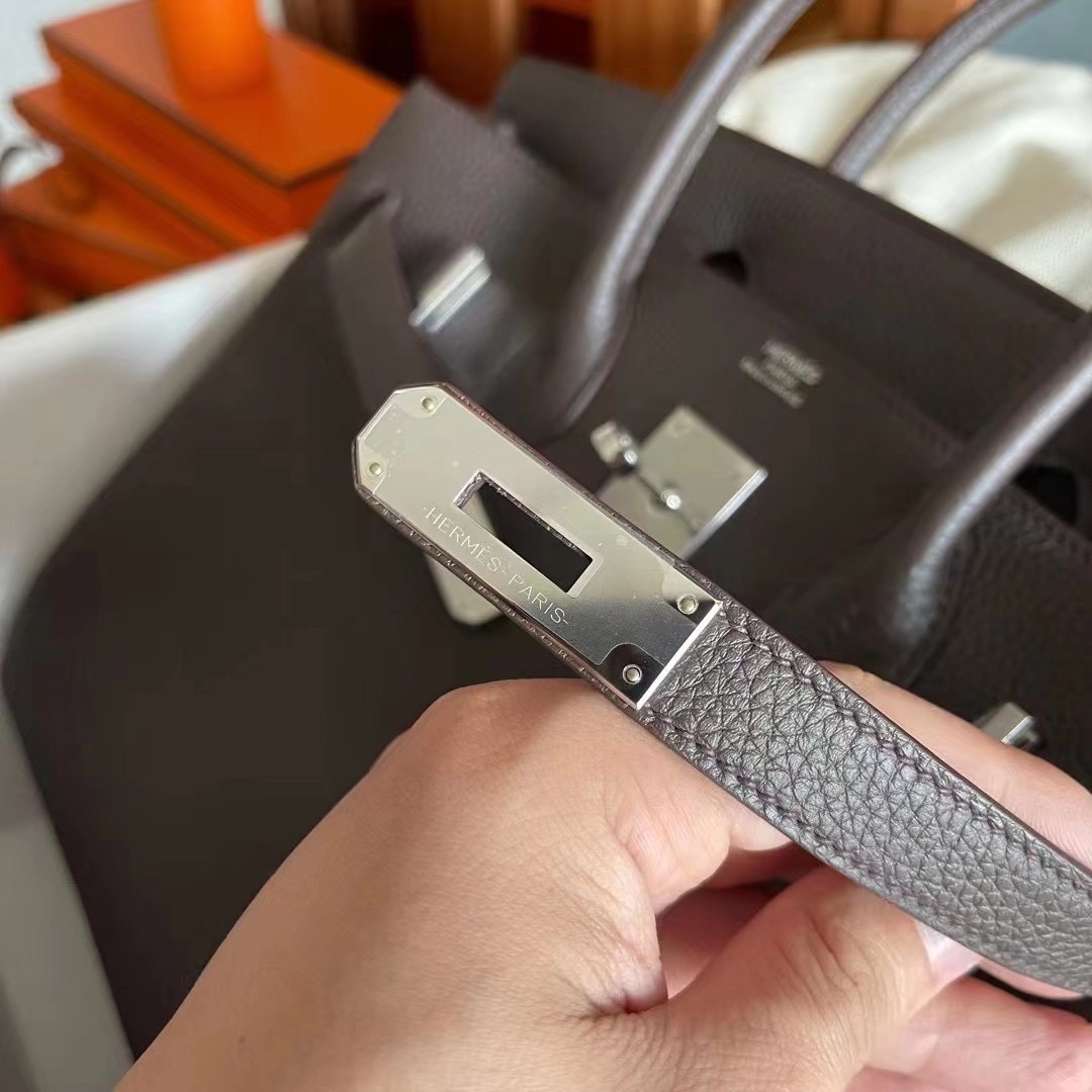 Expo 2020 dubai hm bk 30 togo皮 乌木色 银扣 Barenia Faubourg 福宝马鞍皮 46 Ebene