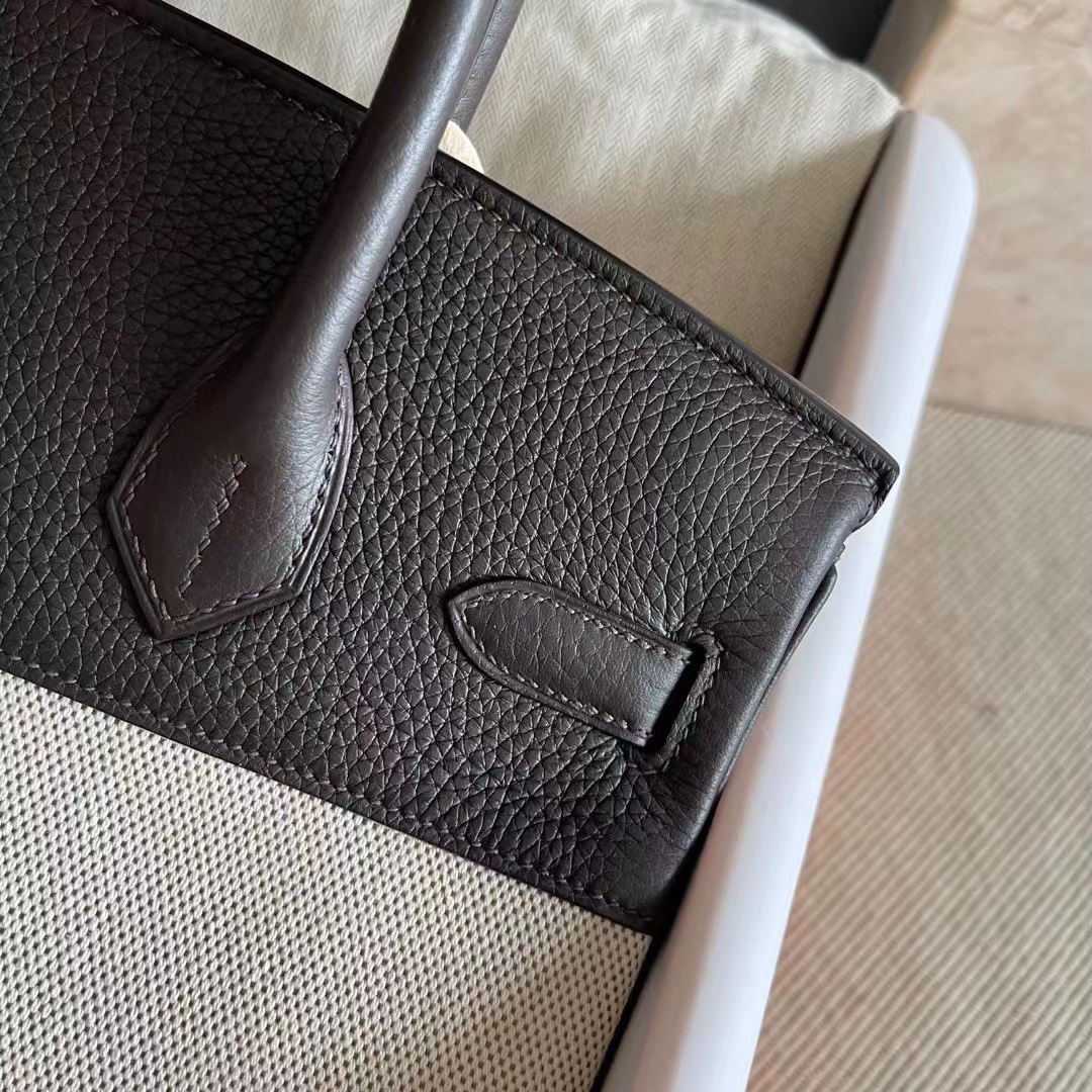 bk  30 TC 皮拼帆布  乌木色  银