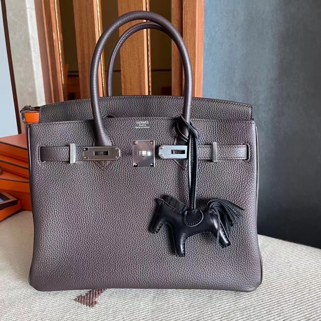 Expo 2020 dubai hm bk 30 togo皮 乌木色 银扣 Barenia Faubourg 福宝马鞍皮 46 Ebene