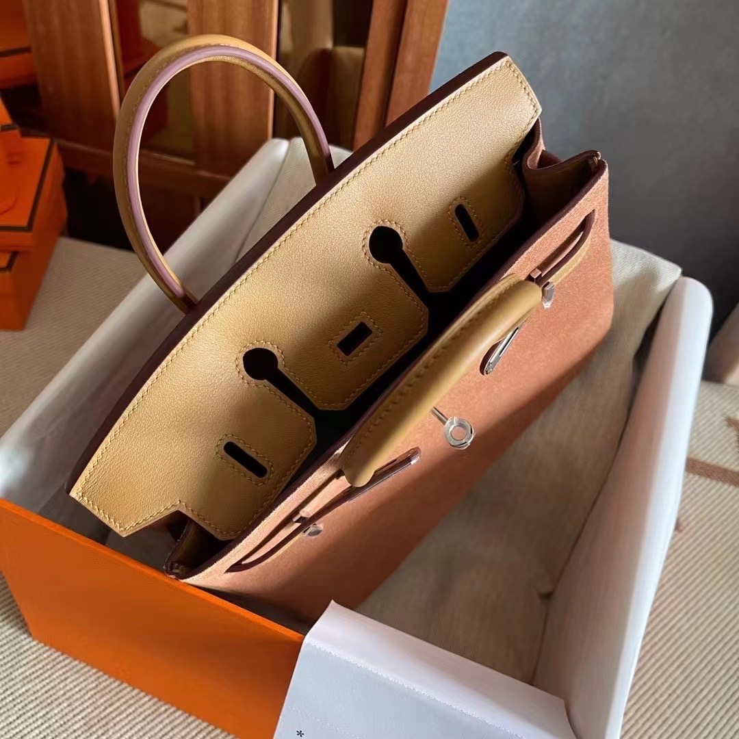 BK 25 swift 2s biscuit 饼干色拼麂皮  银 现货