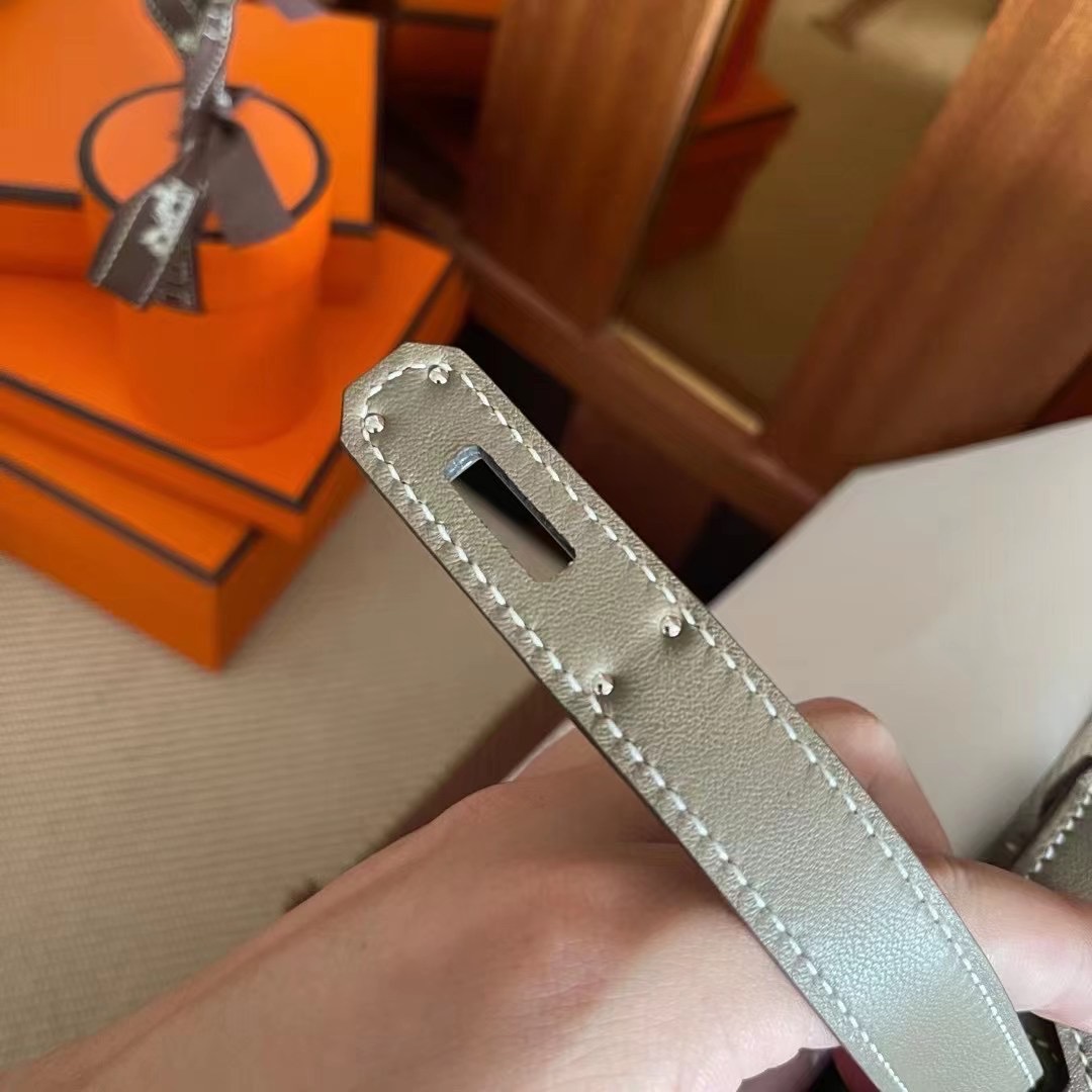 BK  30 帆布拼swift  大象灰 银