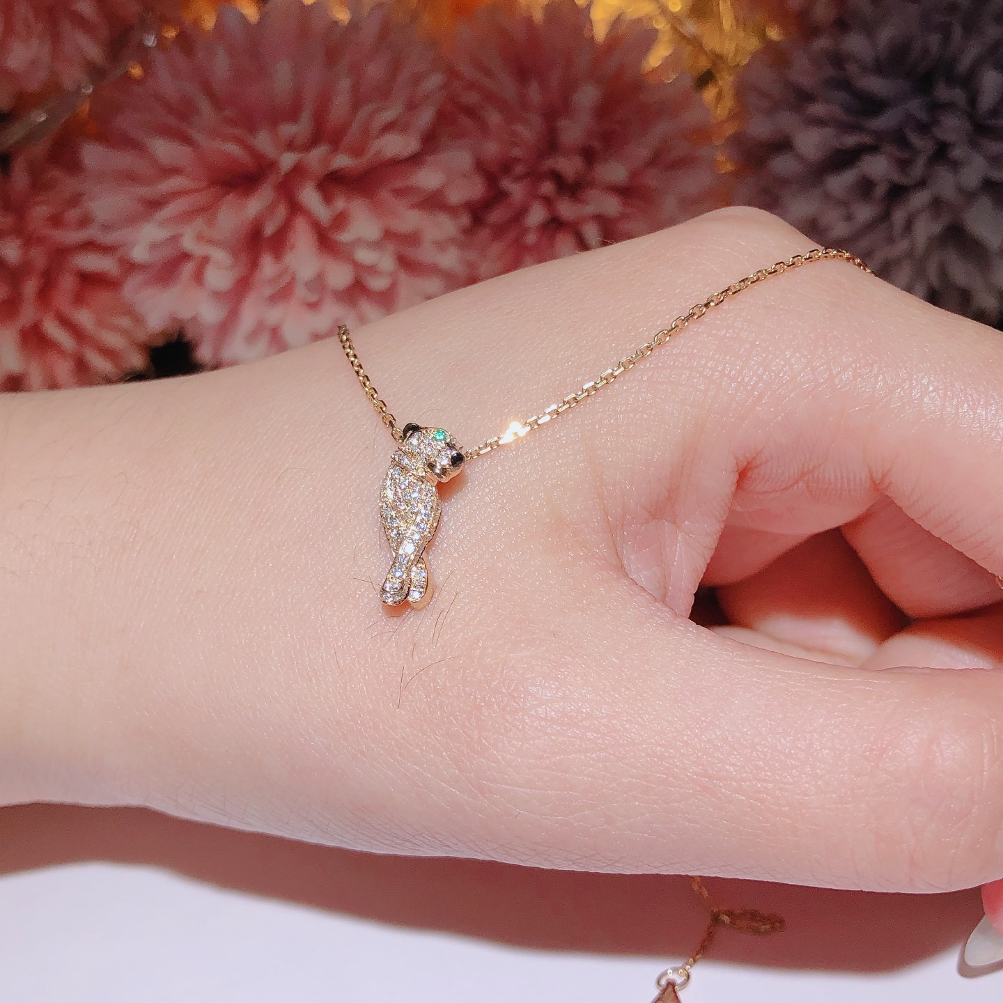 Necklace 满钻小豹子🐆项链 18k金镶嵌天然钻石 喜欢的来订。