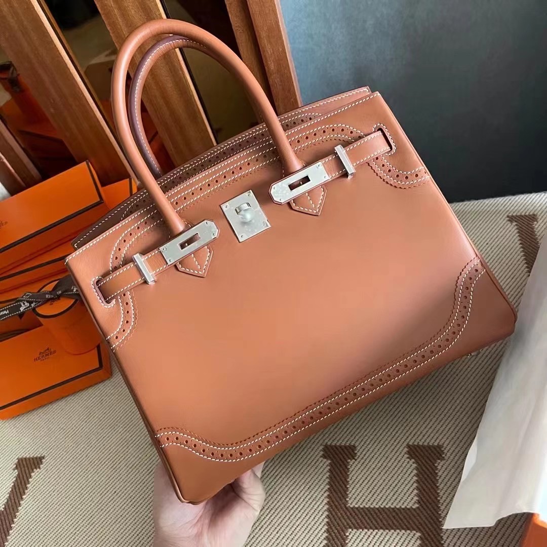 Kuwait HM BK  30 蕾丝款  马鞍皮  银