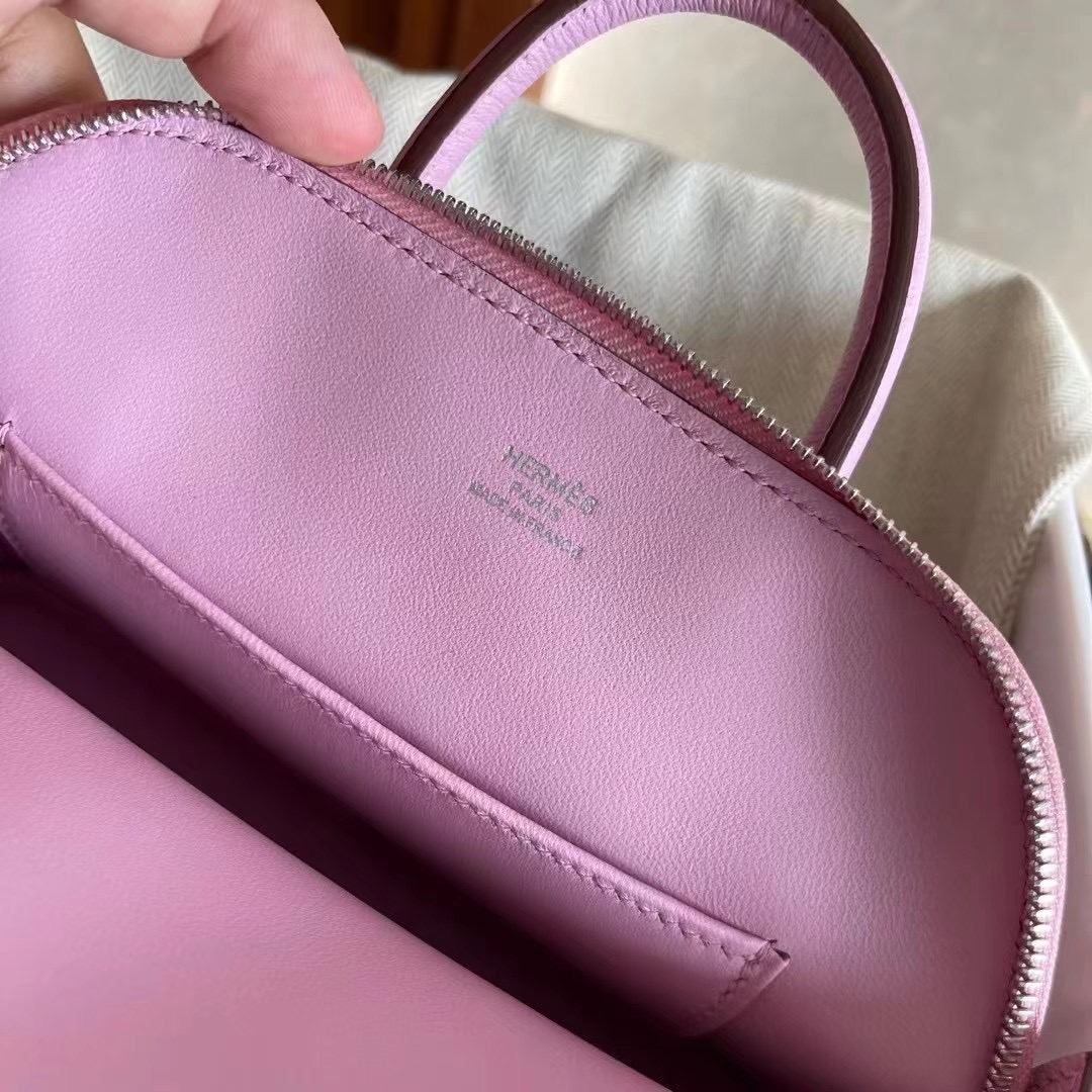 Kuwait hm bolide mini 山羊皮  x9 mauve sylvstre 锦葵紫 银