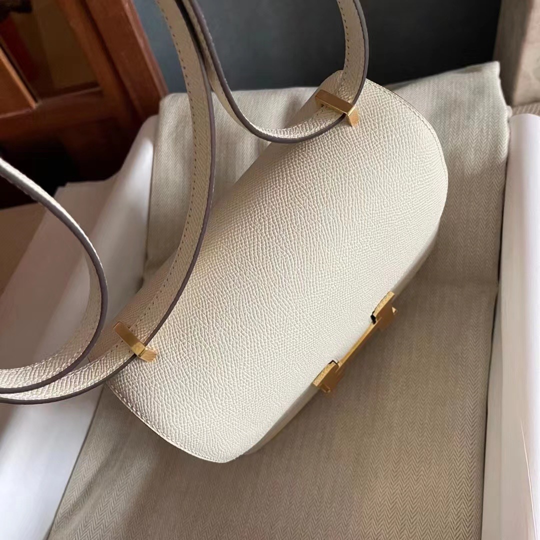 constance康康19 1奶油白 i2 nata epsom 金扣，一级手工缝制