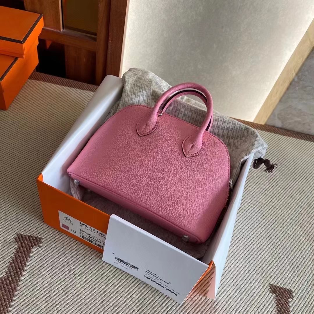 Qatar hm bolide mini 山羊皮  1Q rose confetti 粉  银