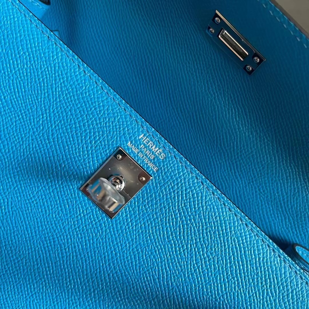 Qatar luxury shop hm KL 25 epsom 0F蓝  Bleu Frida 银