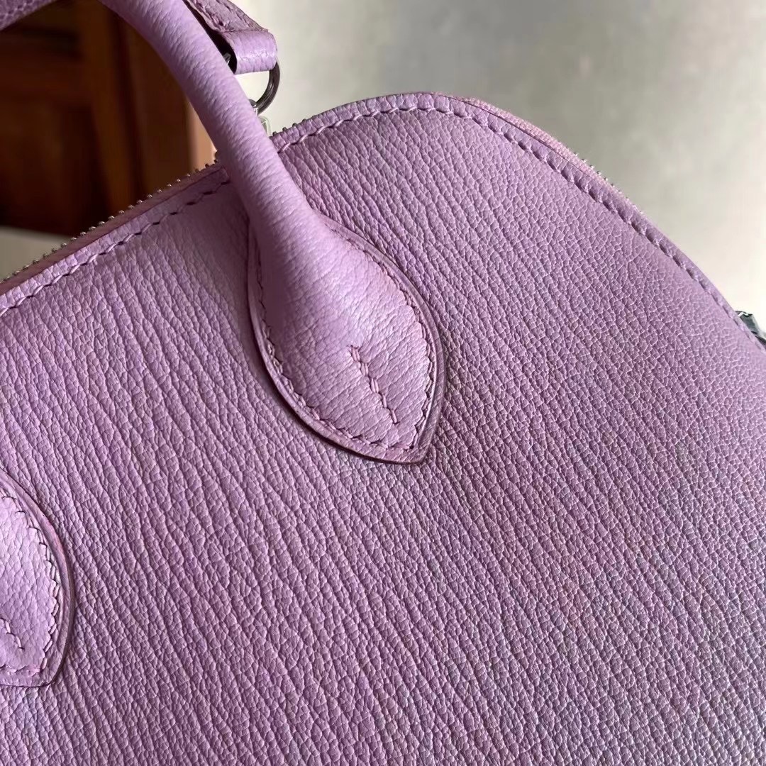 Kuwait hm bolide mini 山羊皮  x9 mauve sylvstre 锦葵紫 银