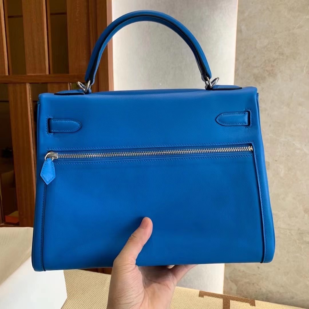 HM KL Lakis 32cm Blue Veau Swift