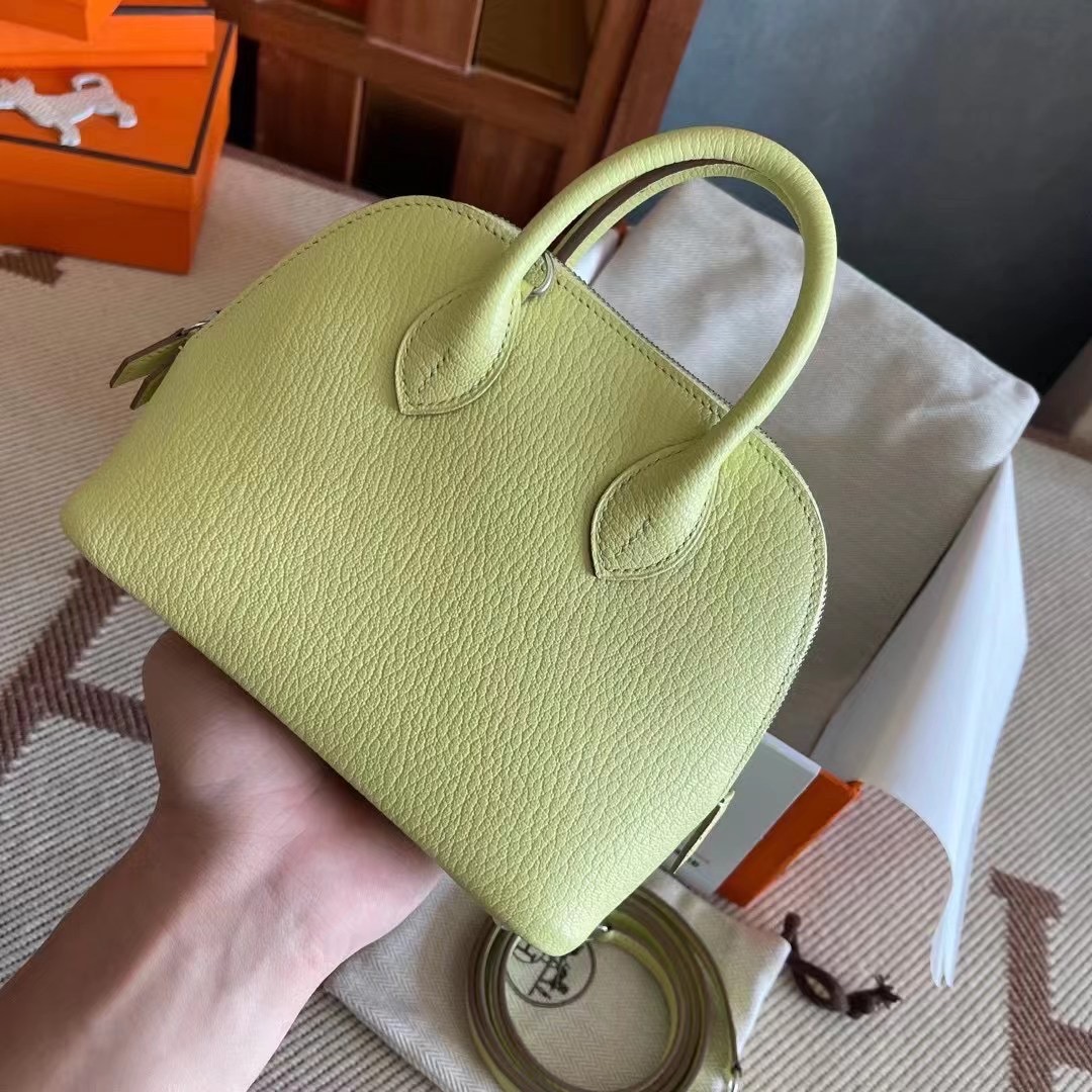 Qatar hm bolide mini 山羊皮 R9 嫩芽黄  银 Chevre Mysore Jaune Bourgeon