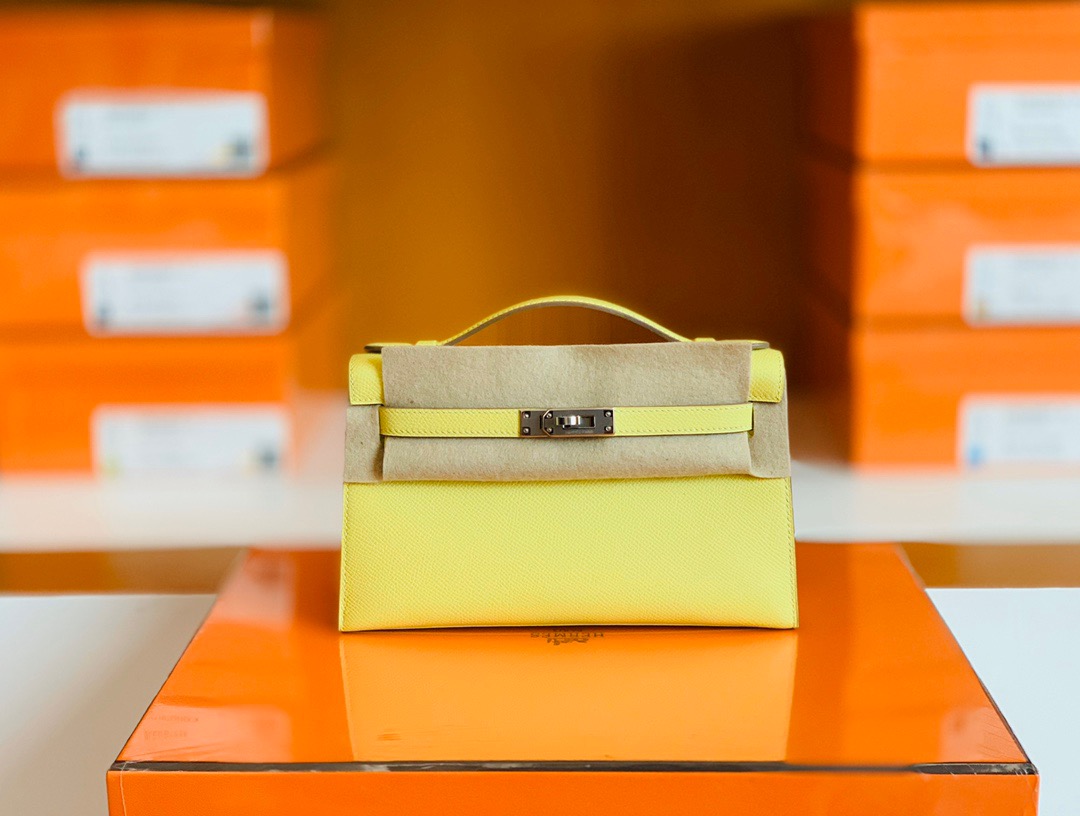 Japan HM Mini KL Pochette 9R Lime 柠檬黄 Epsom