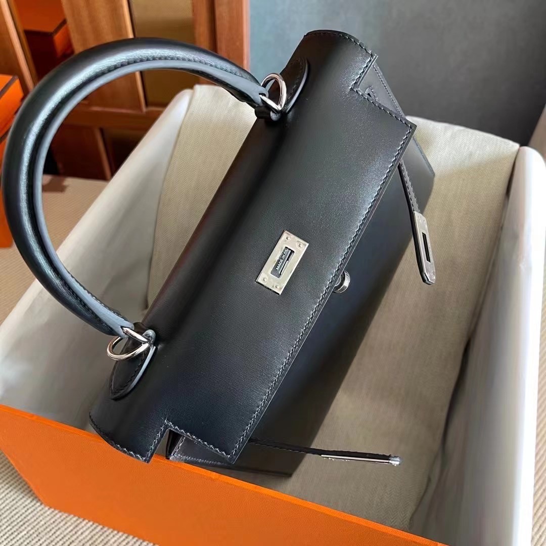 HongKong Factory HM KL 25 Box leather black