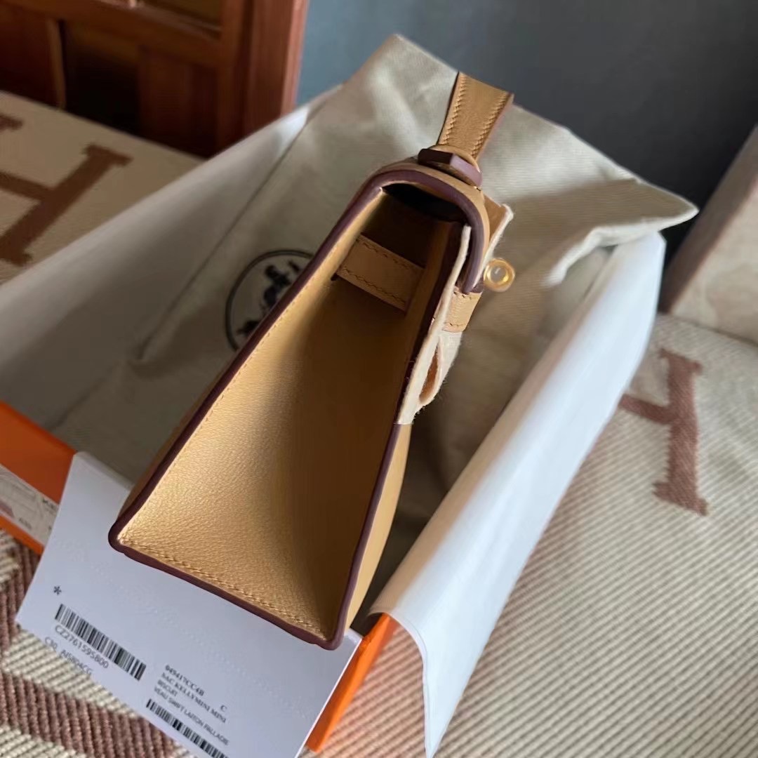 KL pochette swift 4B biscuit 饼干色  金