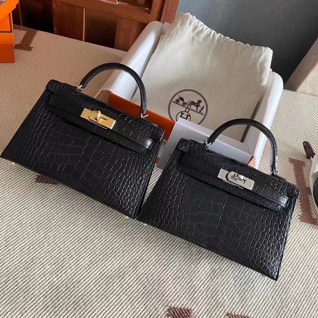 Britain HM Mini kl II 2代 CK89 Noir Matte Alligator Crocodile
