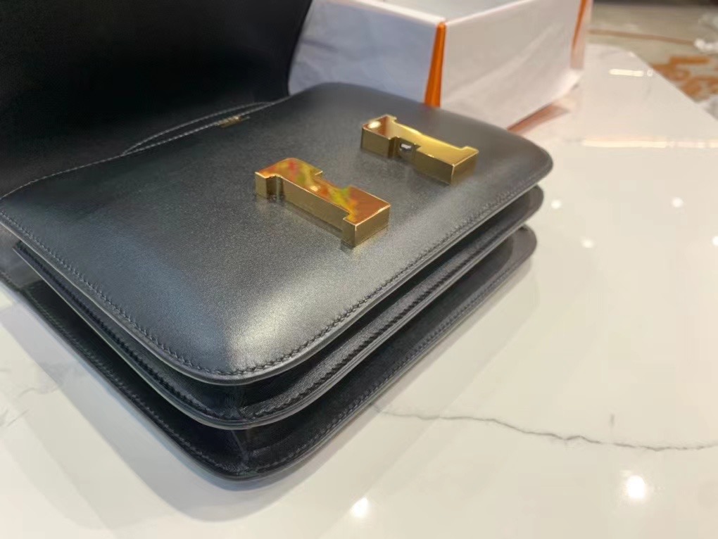 VIP一级品 constance 24cm BOX皮 CK89 Noir 黑色/金扣 代购级品质 现货