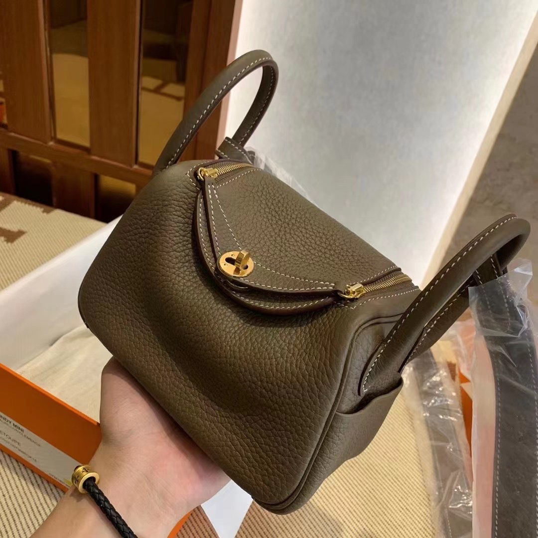 HM mini LD 18 etoupe 大象灰 金扣tc